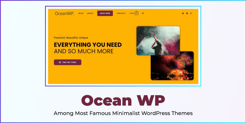 Ocean WP: Among Most Famous Minimalist WordPress Themes