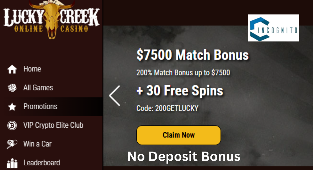 Lucky Creek Casino No Deposit Bonus