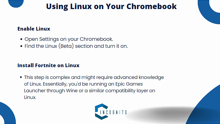 Installing Linux on Your Chromebook for Fornite