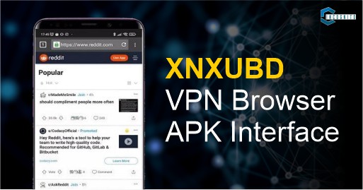 XNXUBD VPN Browser APK Interface 