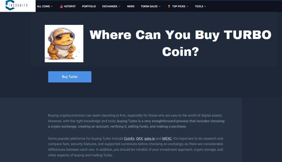 Where Can You Buy TURBO Coin?