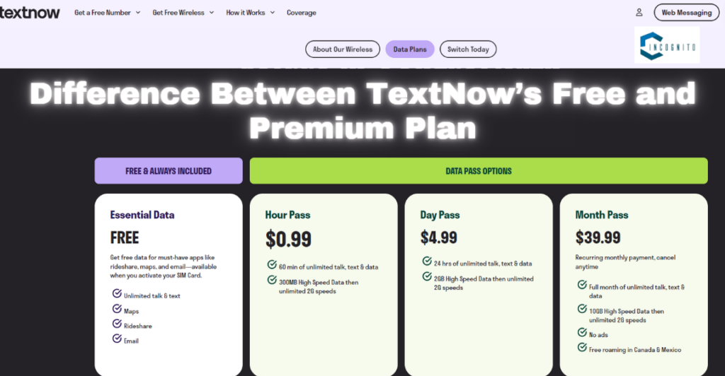 Difference Between TextNow’s Free and Premium Plan