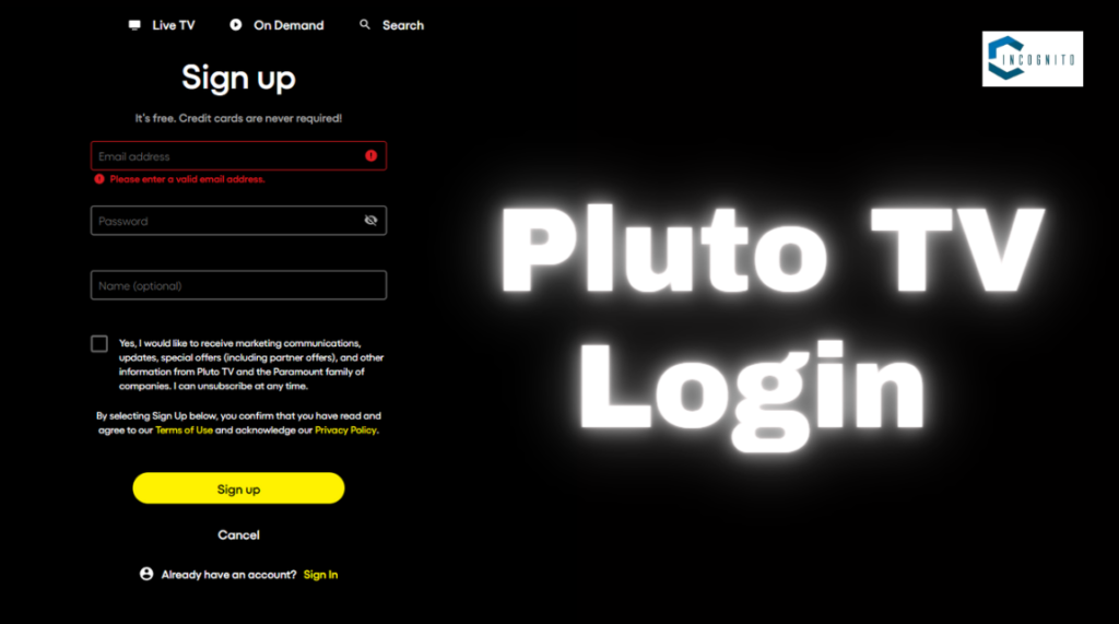 Pluto TV Login: How do you enter to watch any content? 