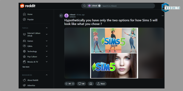 The Sims 5 Reddit page