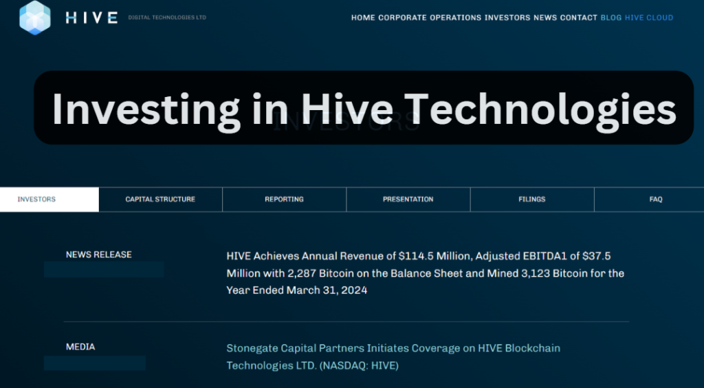 Investing in Hive Technologies