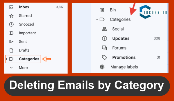 How to delete gmail emails in bulk from category