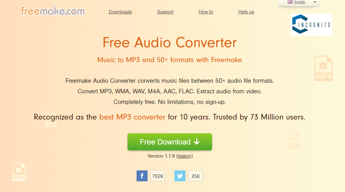 M4A to MP3: Freemake.com