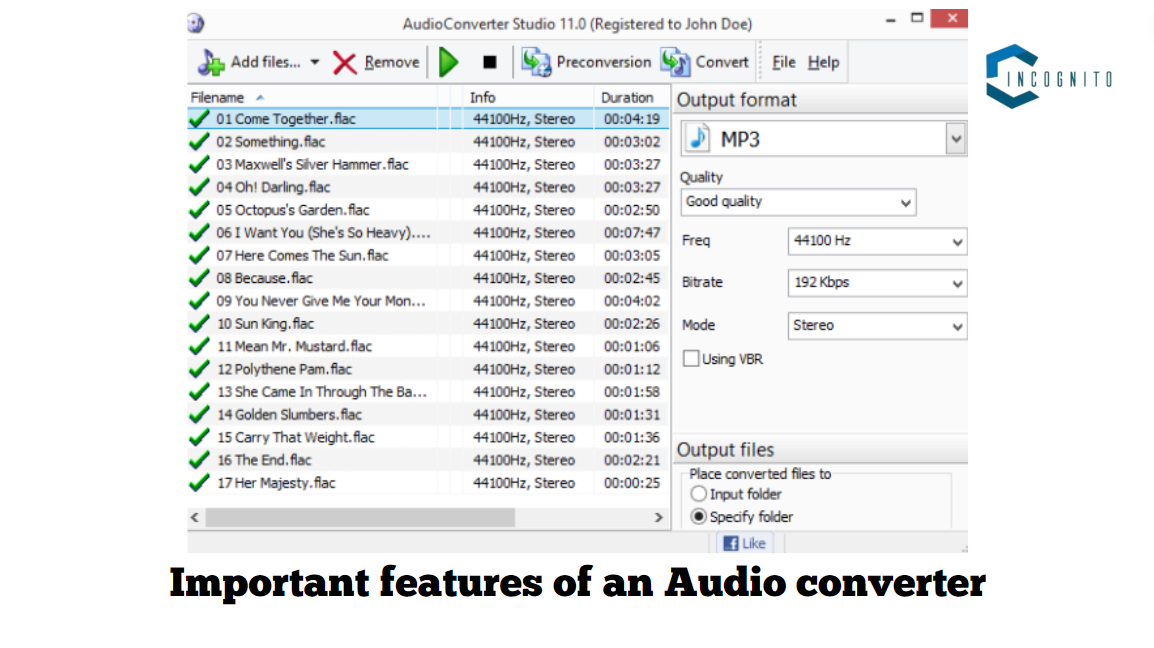 Important features of an Audio converter