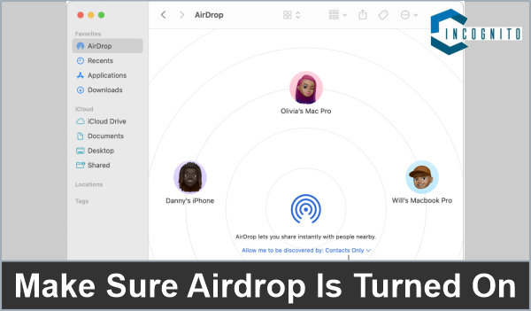 Airdrop turned on