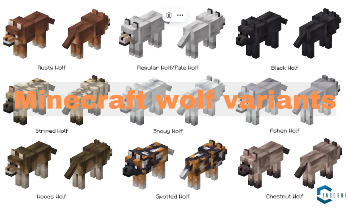Minecraft Wolf Variants