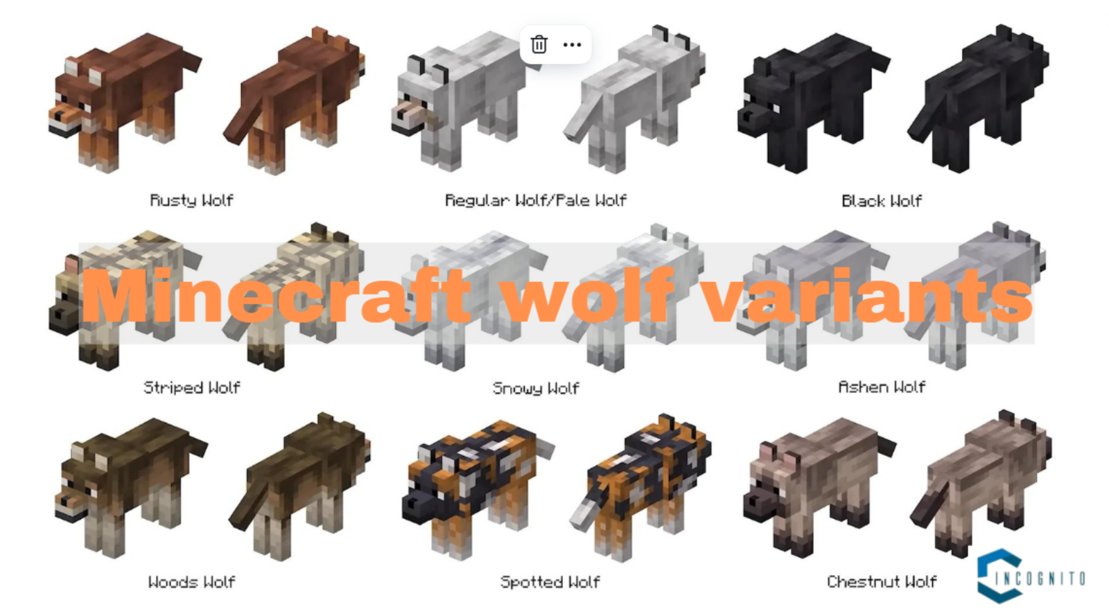 Minecraft Wolf Variants