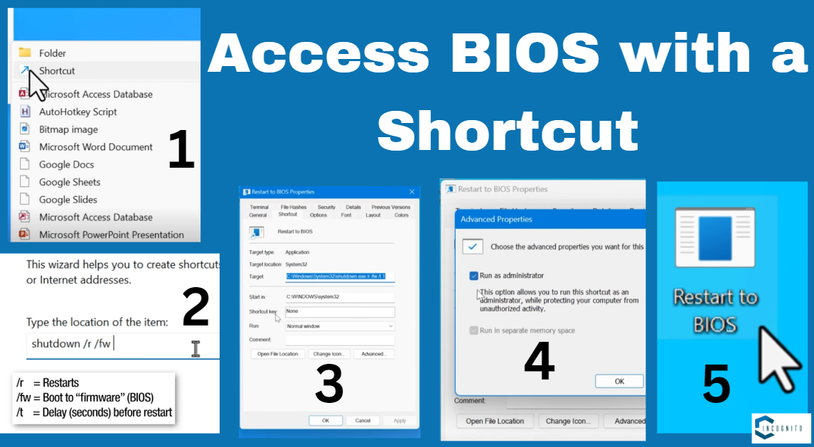 Access BIOS with a Shortcut