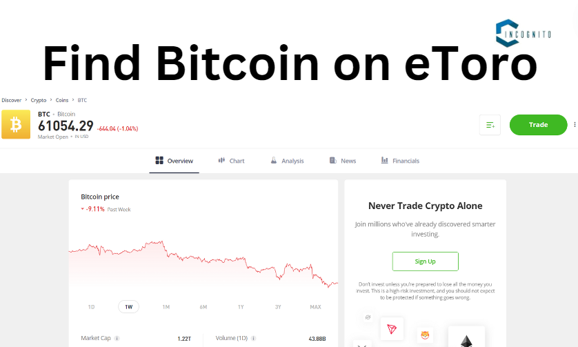 Find Bitcoin on eToro