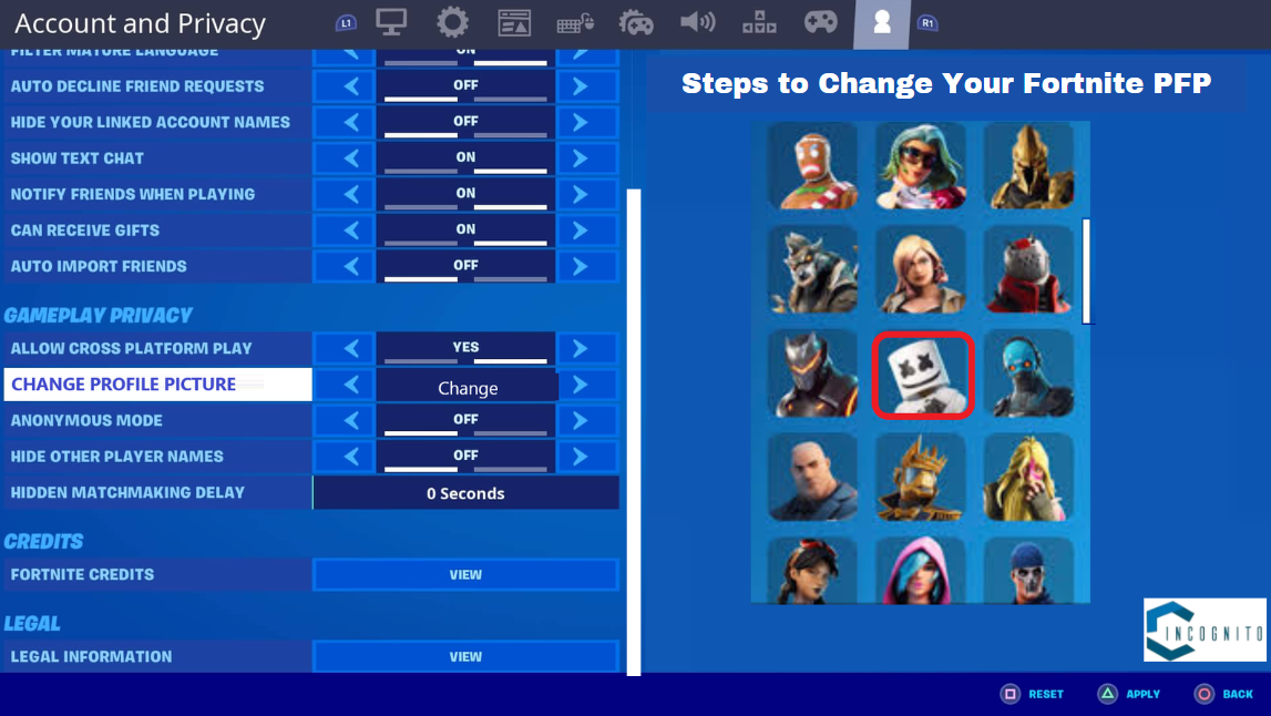 Steps to Change Your Fortnite PFP