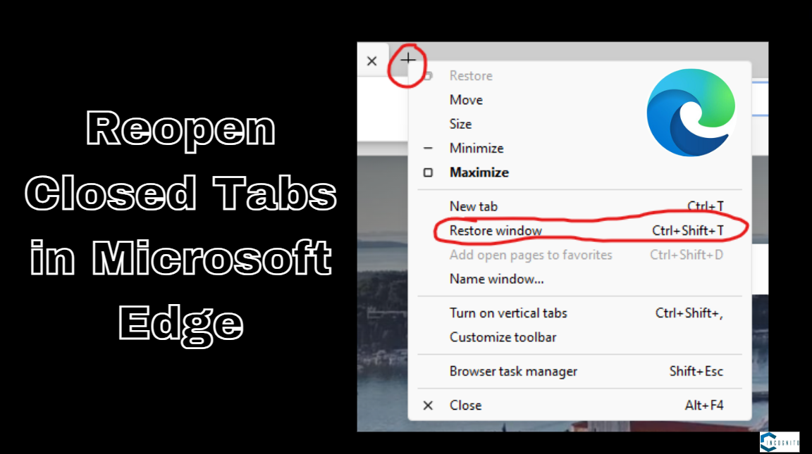 Reopen Closed Tabs in Microsoft Edge