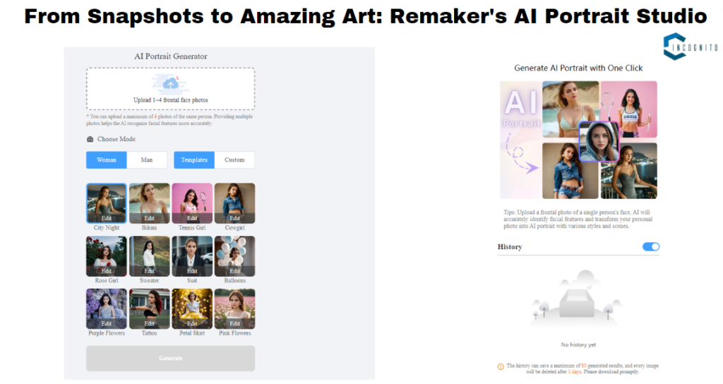 Remaker's AI Portrait Studio