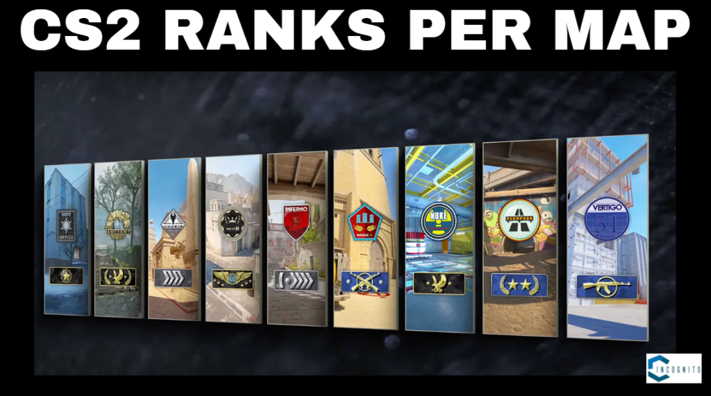 CS2 Ranks per map