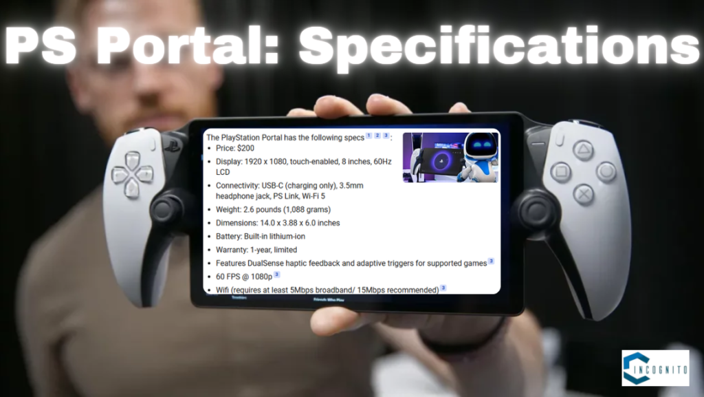 PS Portal: Specifications