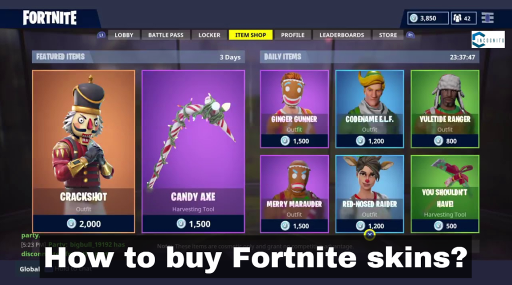 How to buy Fortnite skins? 