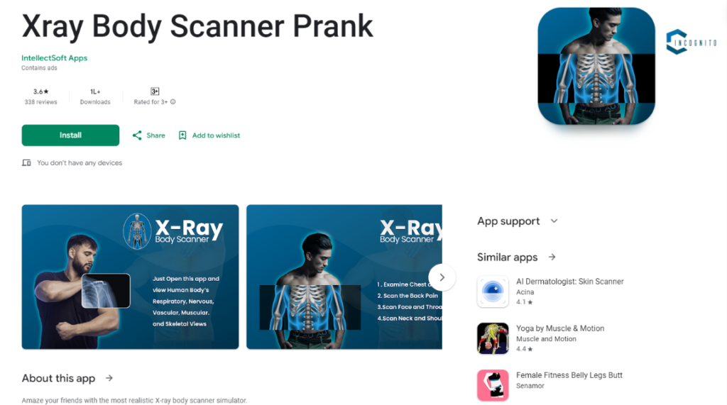 X-Ray Scanner Prank App