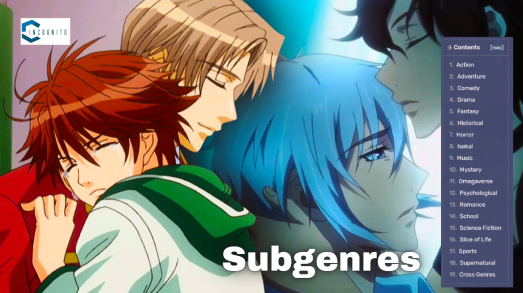 BL Anime: Subgenres 