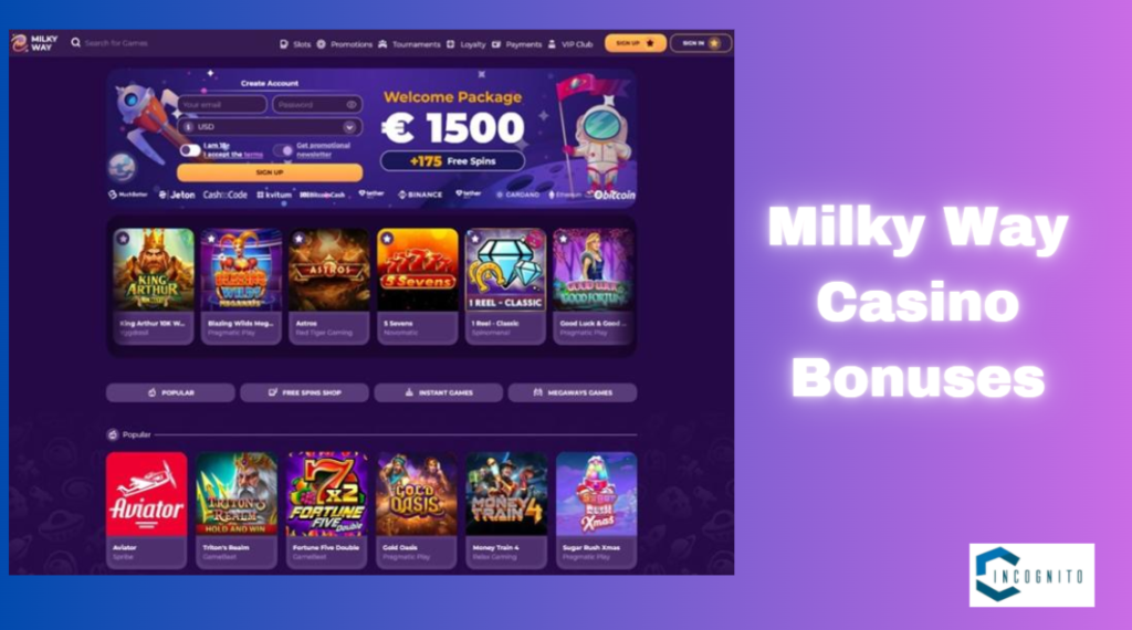 Milky Way Casino Bonuses 