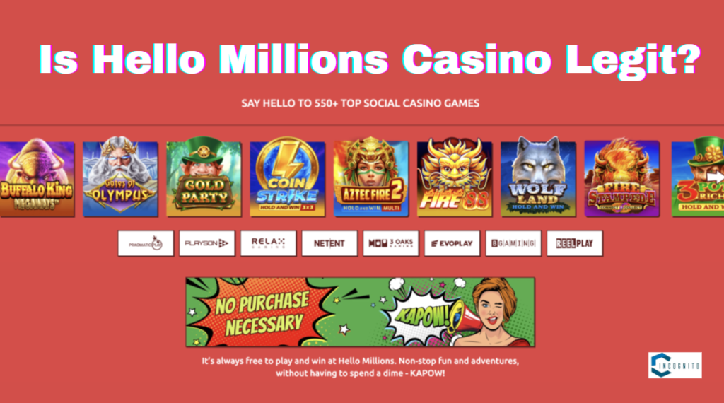 Is Hello Millions Casino Legit and safe to play on? 