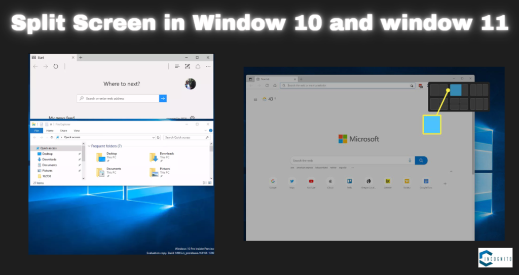 How to Split Screen In window 10 and Window 11