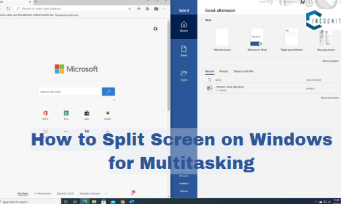 How to Split Screen on window