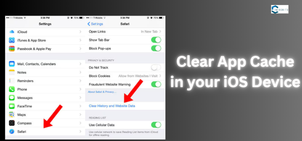 Clear Cache in your iOS Device