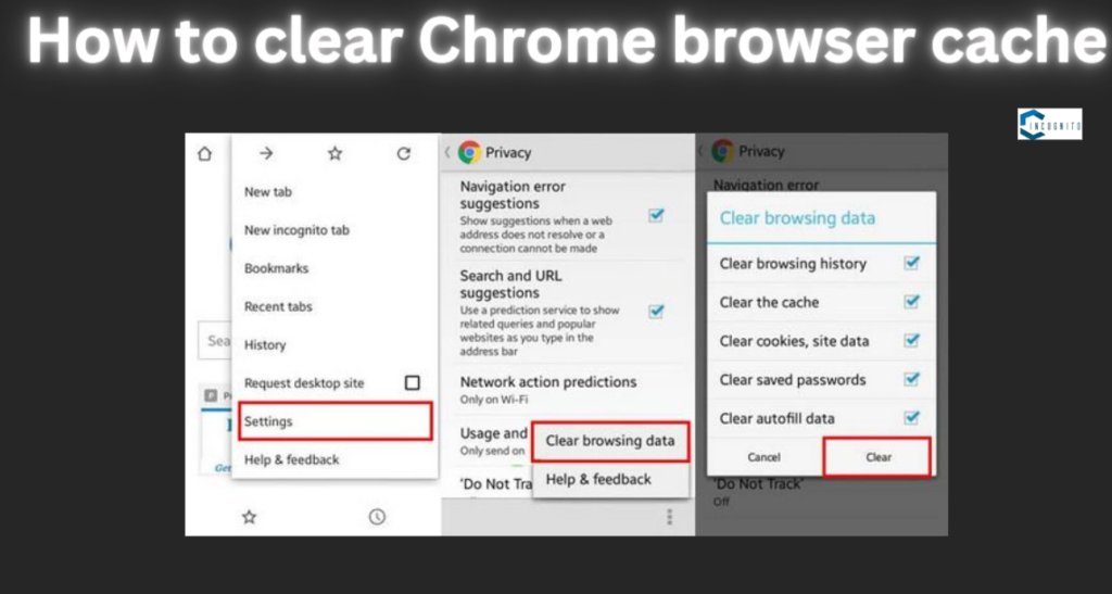 clear Chrome browser cache 