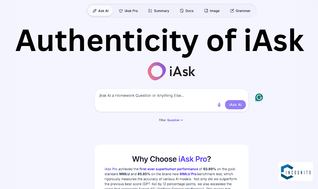 Authenticity of iAsk