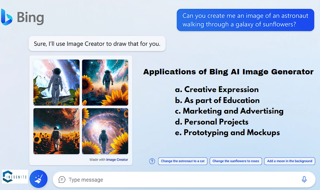 Applications of Bing AI Image Generator