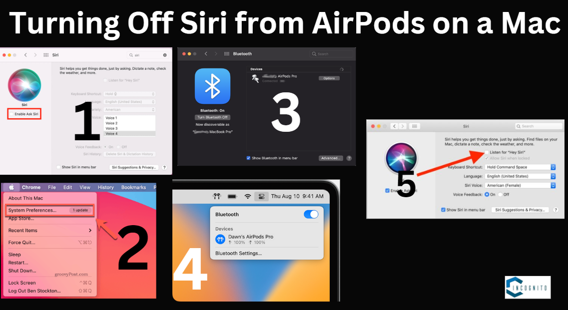 Turning Off Siri from AirPods on a Mac