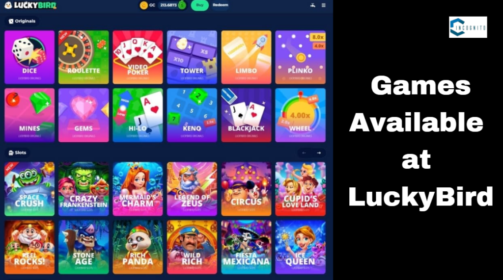 LuckyBird Casino: Games Available