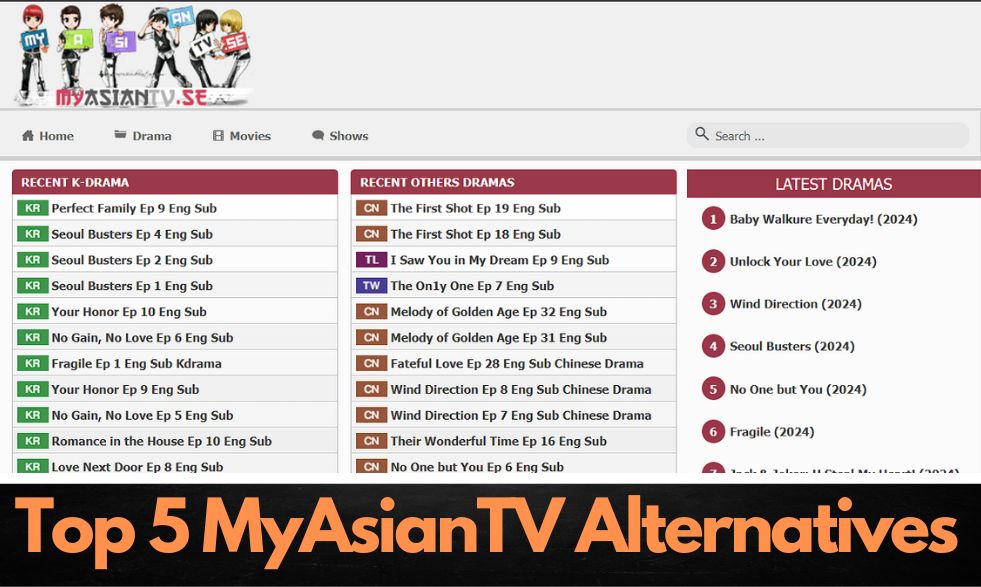 Top 5 MyAsianTV Alternatives: Free Options & Paid Options
