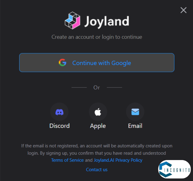 Joyland AI Login